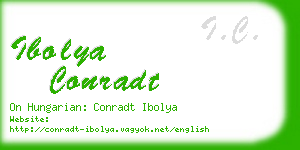 ibolya conradt business card
